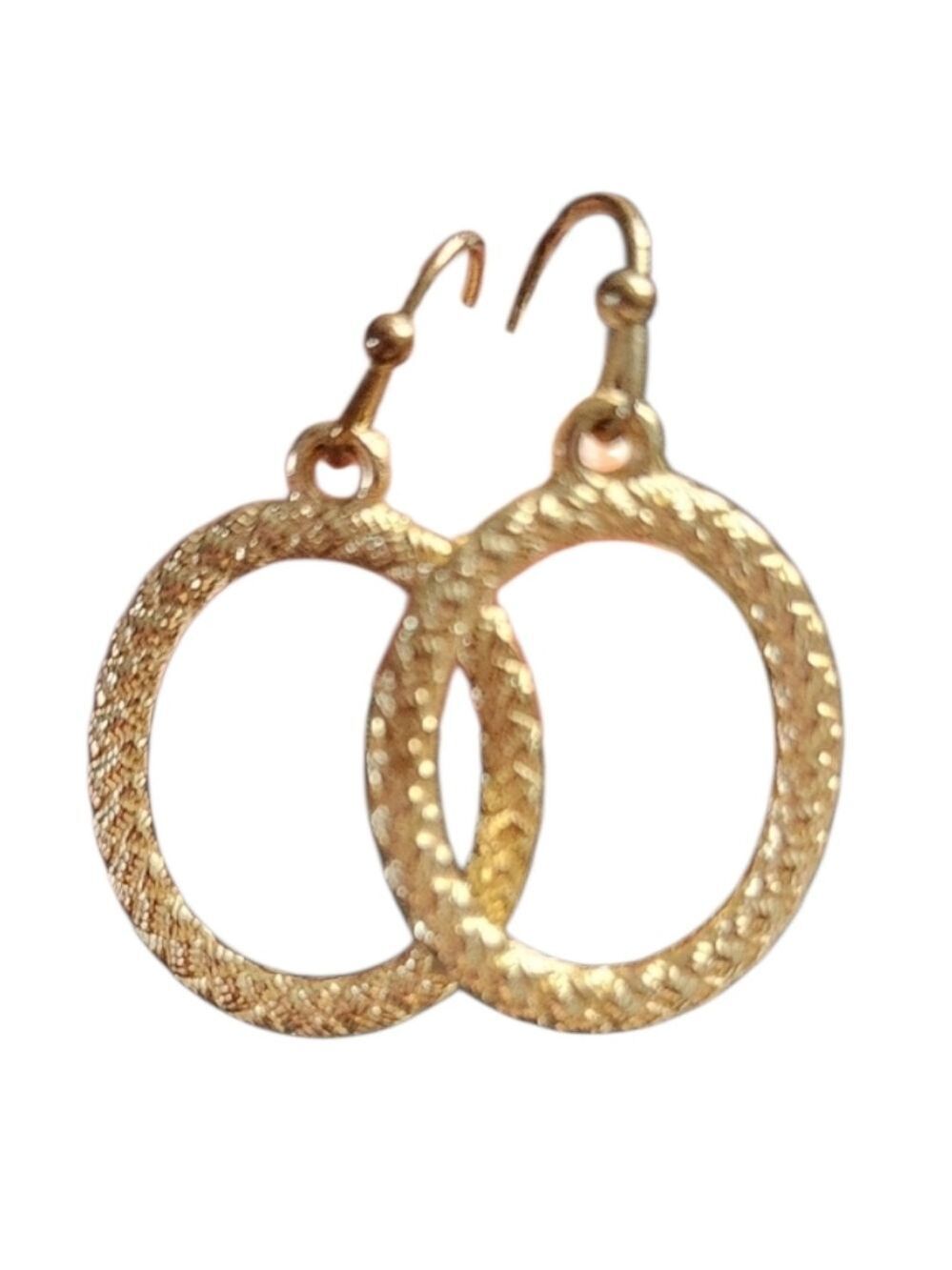 Gold Textured Hoop Earrings